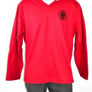 Polerón Rojo Cuello V Colegio Alemán